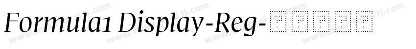 Formula1 Display-Reg字体转换
